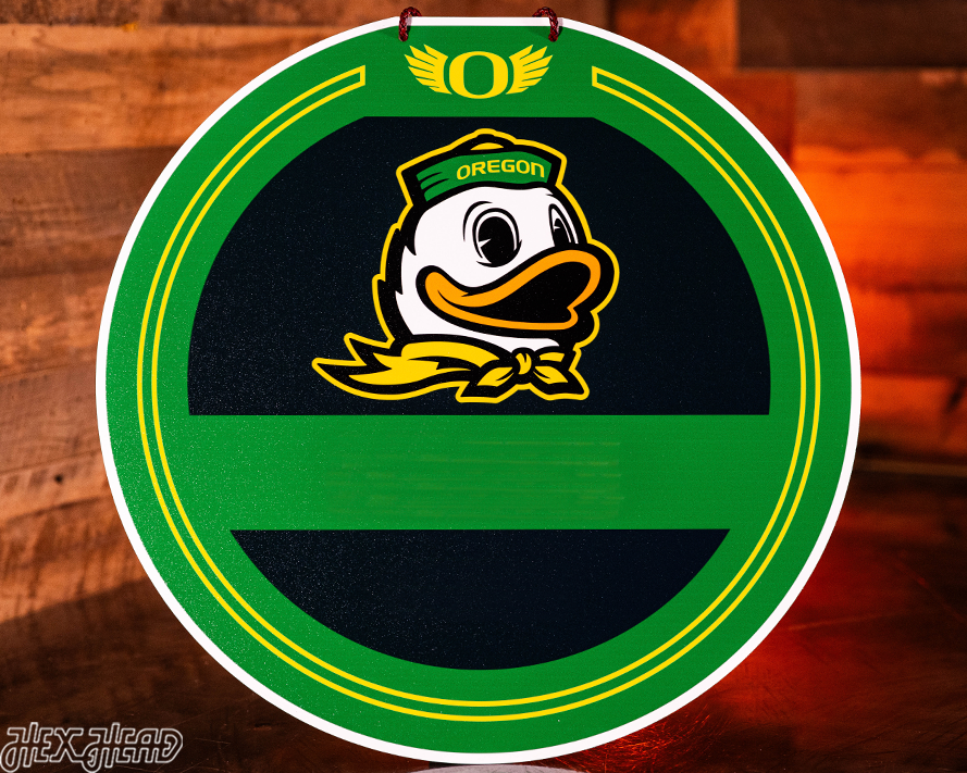 Oregon Ducks Personalized Monogram Metal Art