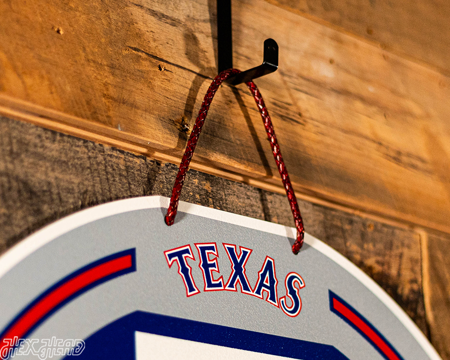 Texas Rangers Personalized Monogram Metal Art