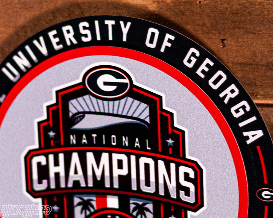 Georgia Bulldogs 2022 BACK to BACK "Double Play" On the Shelf or on the Wall Art