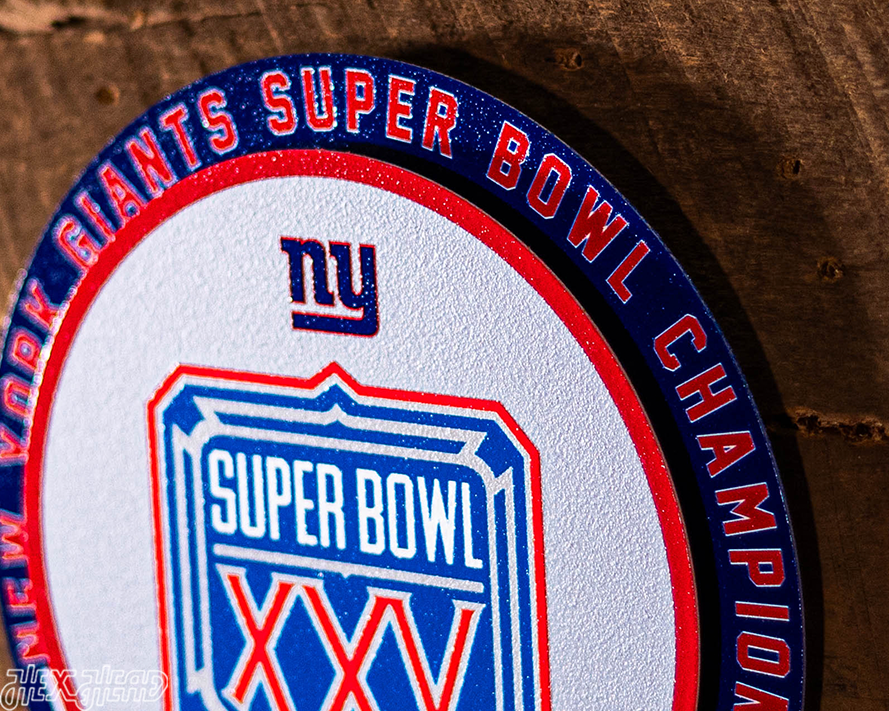 New York Giants "XXV" Super Bowl "Double Play" On the Shelf or on the Wall Art