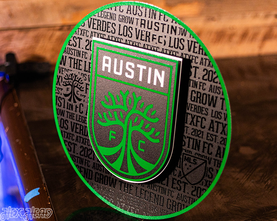 Austin FC CRAFT SERIES 3D Embossed Metal Wall Art