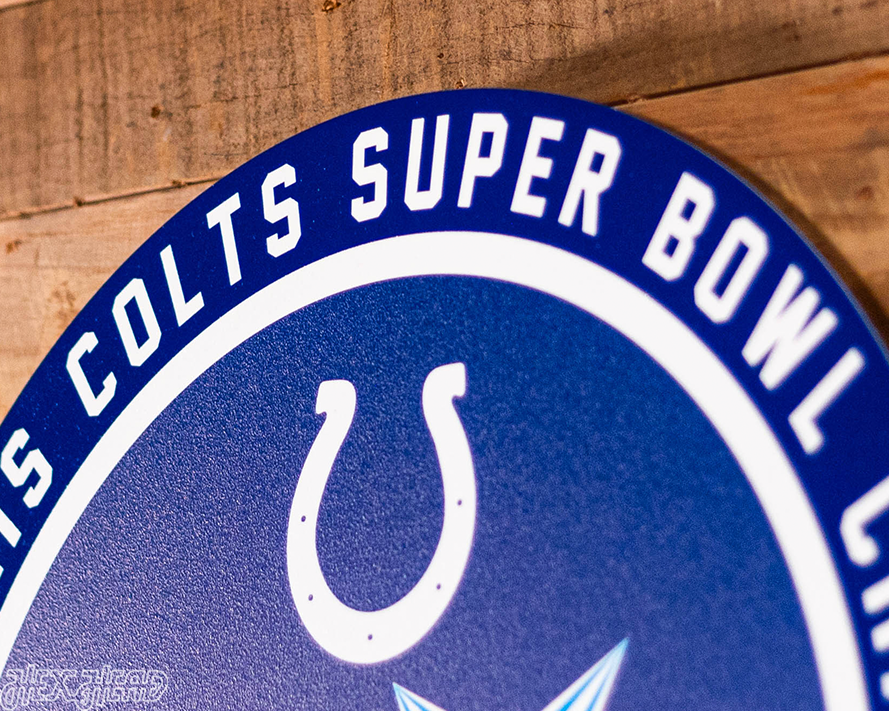 VARSITY Collection- Single Layer Indianapolis Colts Super Bowl XLI Metal Wall Art