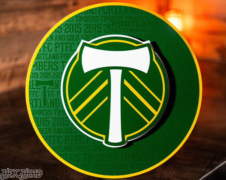 Portland Timbers CRAFT SERIES 3D Embossed Metal Wall Art