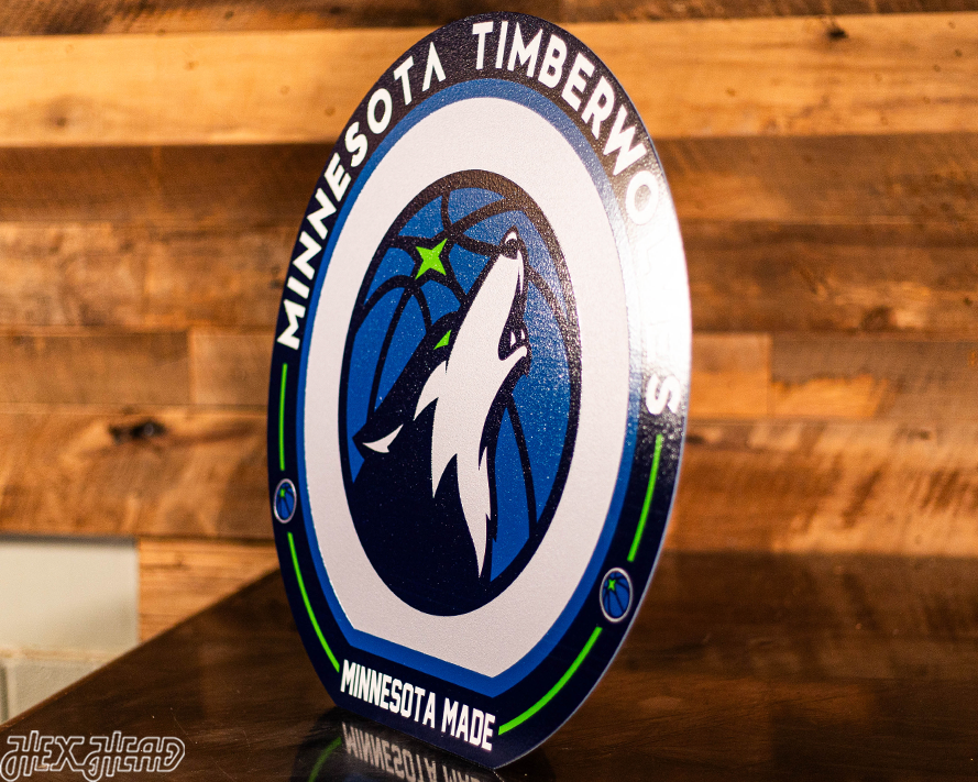 VARSITY Collection- Single layer Minnesota Timberwolves Metal Wall Art