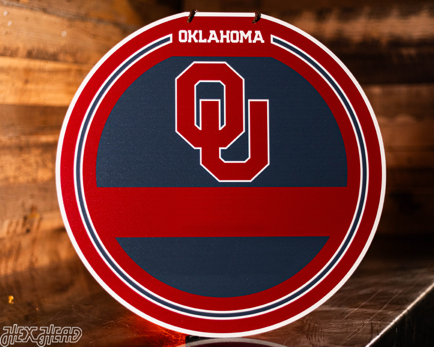 Oklahoma Sooners Personalized Monogram Metal Art