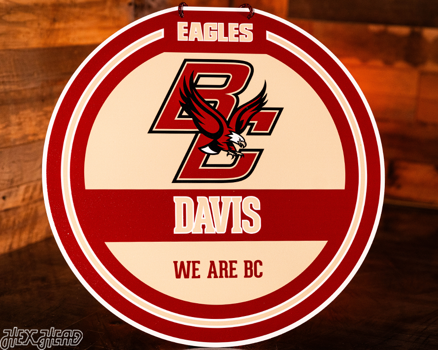 Boston College Eagles Personalized Monogram Metal Art