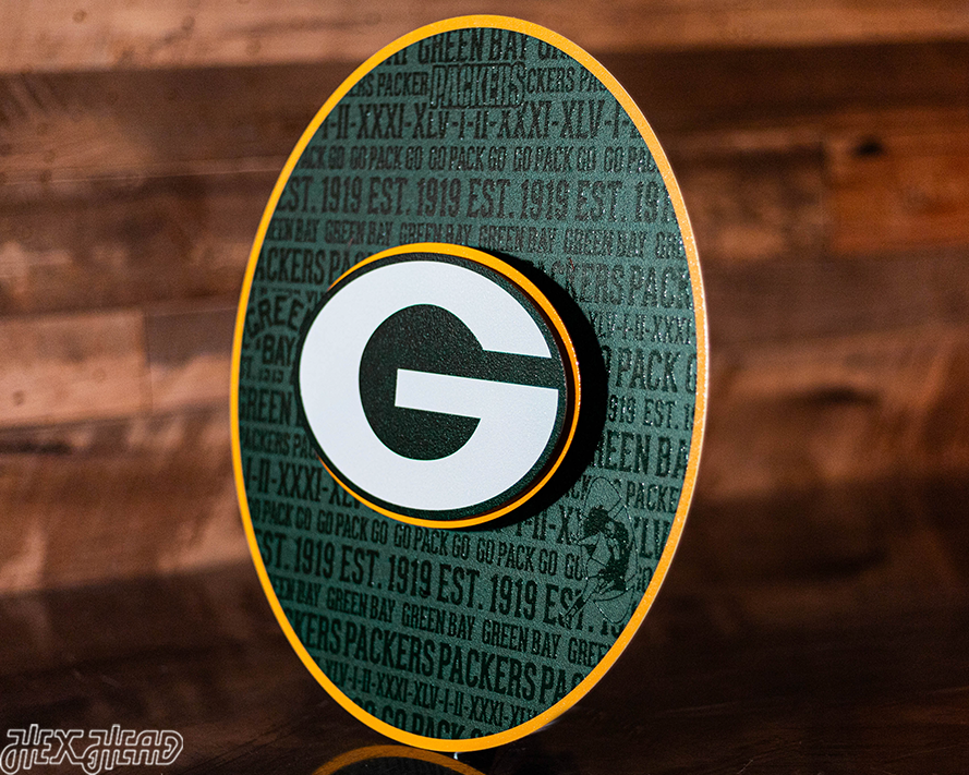 Green Bay Packers CRAFT SERIES 3D Embossed Metal Wall Art