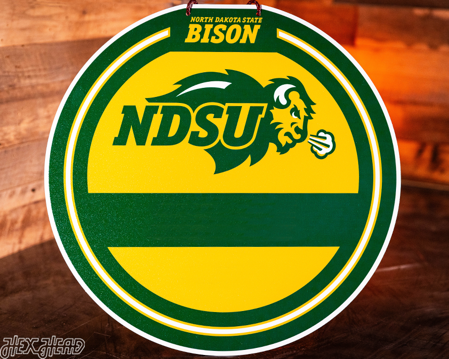 North Dakota State Bison Personalized Monogram Metal Art