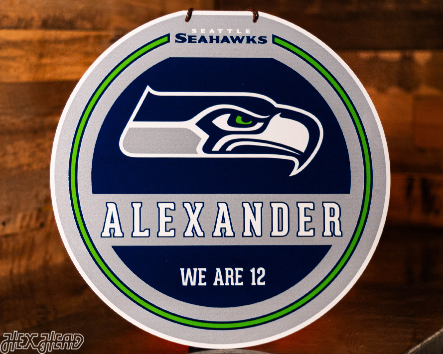 Seattle Seahawks Personalized Monogram Metal Art