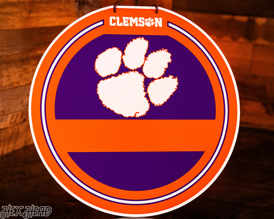 Clemson Tigers Personalized Monogram Metal Art