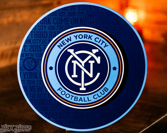 New York City FC CRAFT SERIES 3D Embossed Metal Wall Art