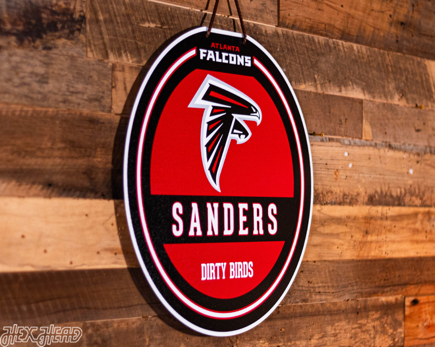 Atlanta Falcons Personalized Monogram Metal Art