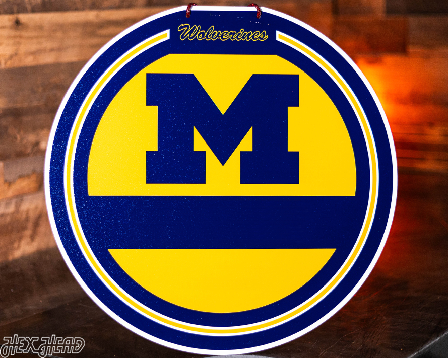 Michigan Wolverines Personalized Monogram Metal Art