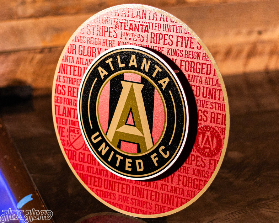 Atlanta United FC CRAFT SERIES 3D Embossed Metal Wall Art