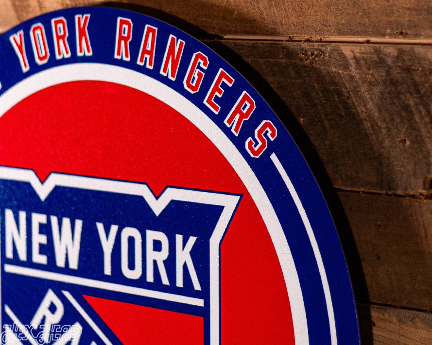 VARSITY Collection- SINGLE Layer New York Rangers Metal Wall Art