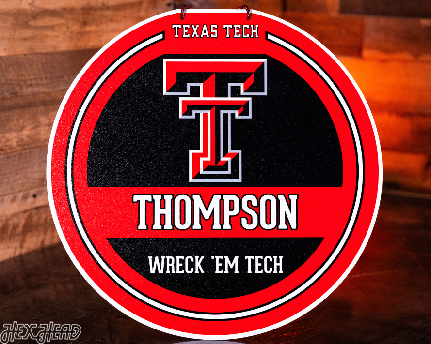 Texas Tech Red Raiders Personalized Monogram Metal Art