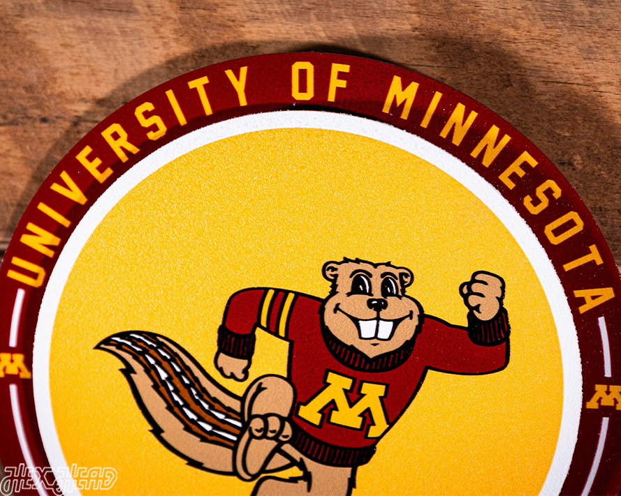 Minnesota Golden Gophers "Double Play" On the Shelf or on the Wall Art