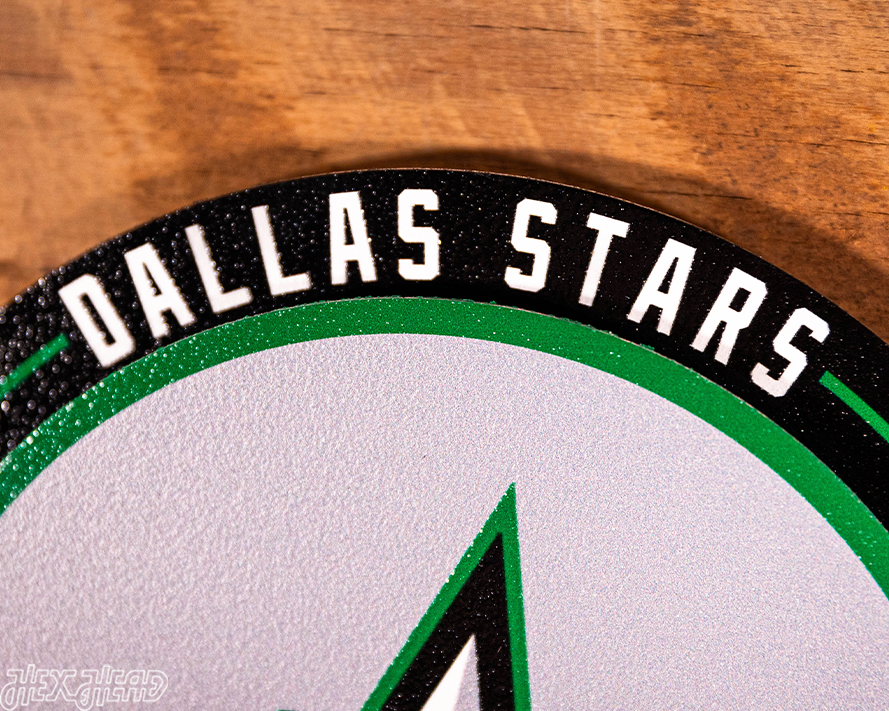 Dallas Stars "Double Play" On the Shelf or on the Wall Art