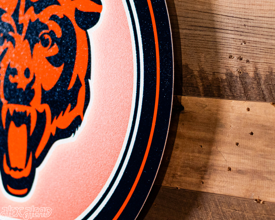 VARSITY Collection- SINGLE Layer Chicago Bears Metal Wall Art