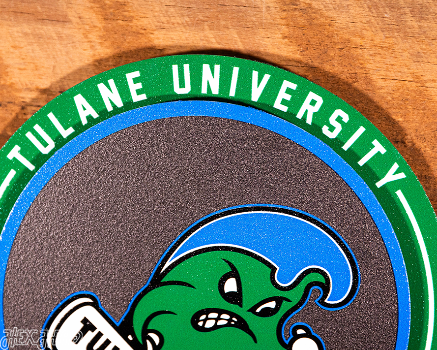 Tulane Green Wave "Double Play" On the Shelf or on the Wall Art