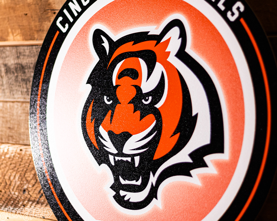 VARSITY Collection- SINGLE Layer Cincinnati Bengals Metal Wall Art