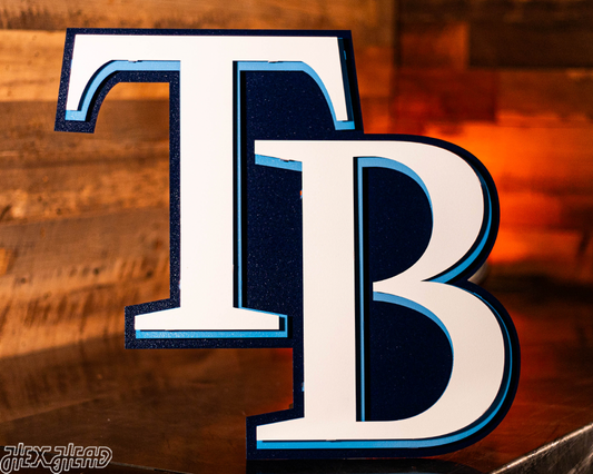 Tampa Bay Rays TB Logo 3D Metal Wall Art