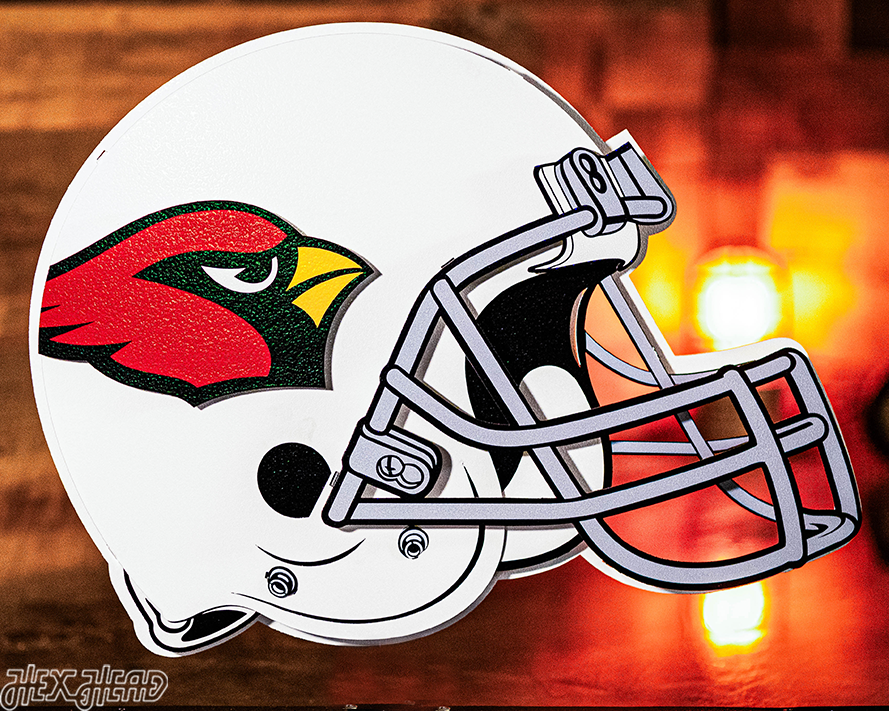 BLITZ Collection - 8 Layer Arizona Cardinals Helmet 3D Vintage Metal Wall Art