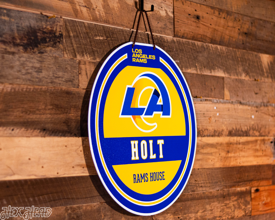 Los Angeles Rams Personalized Monogram Metal Art