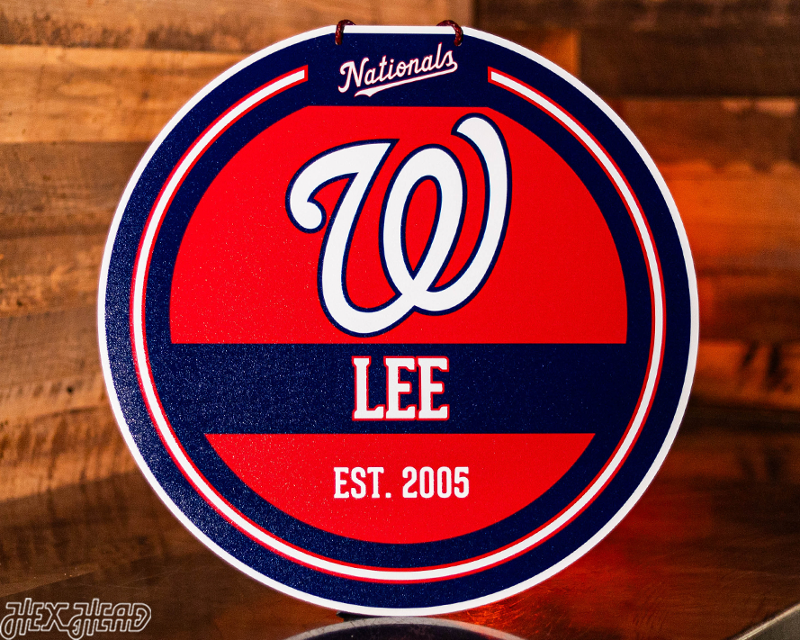 Washington Nationals Personalized Monogram Metal Art