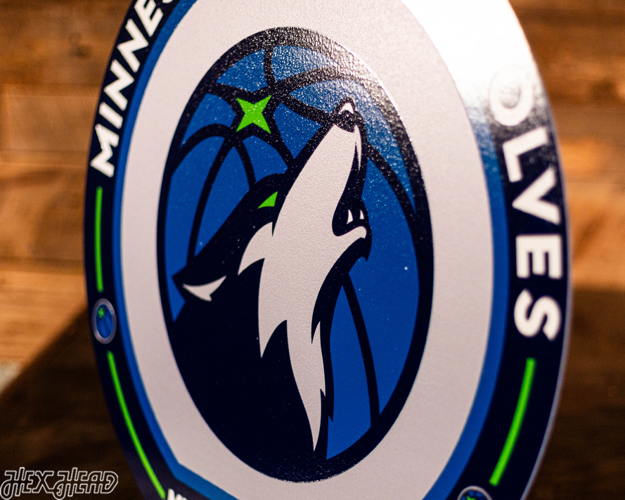 VARSITY Collection- Single layer Minnesota Timberwolves Metal Wall Art