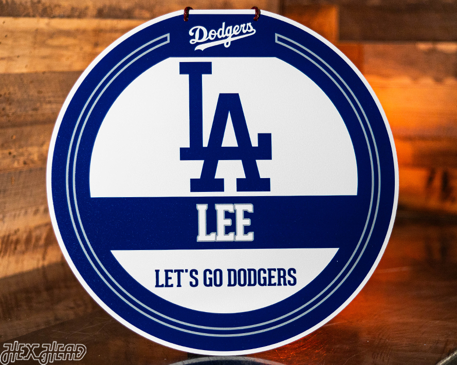 Los Angeles Dodgers Personalized Monogram Metal Art