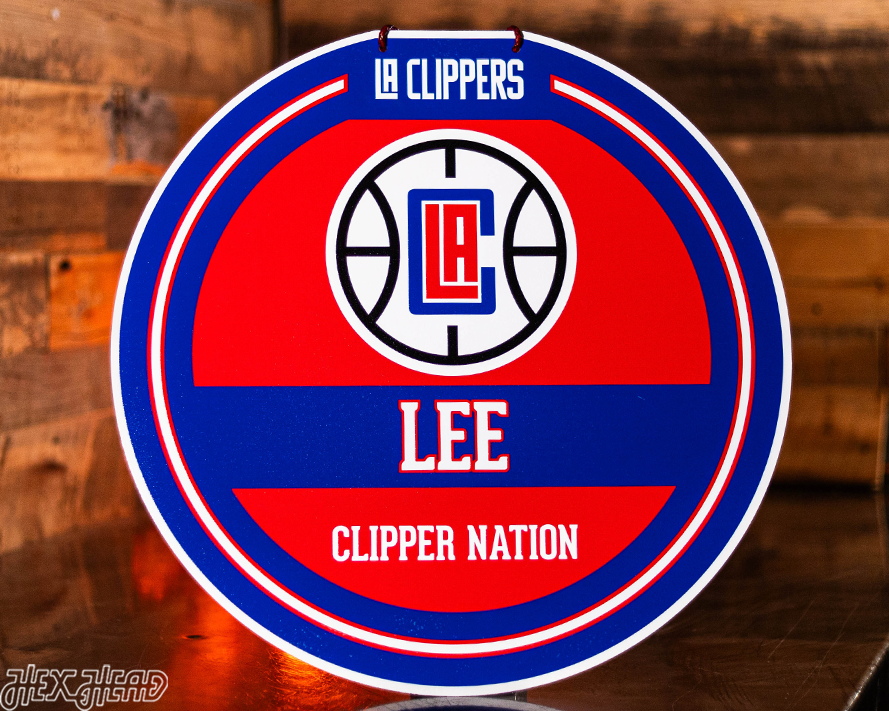 Los Angeles Clippers Personalized Monogram Metal Art