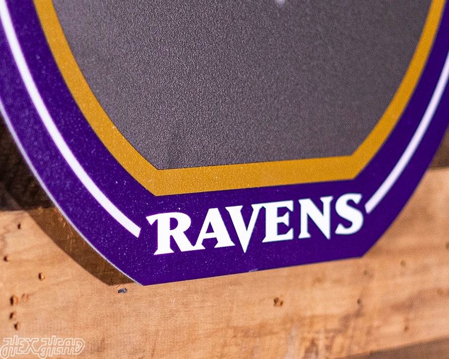 VARSITY Collection- Single Layer Baltimore Ravens Metal Wall Art