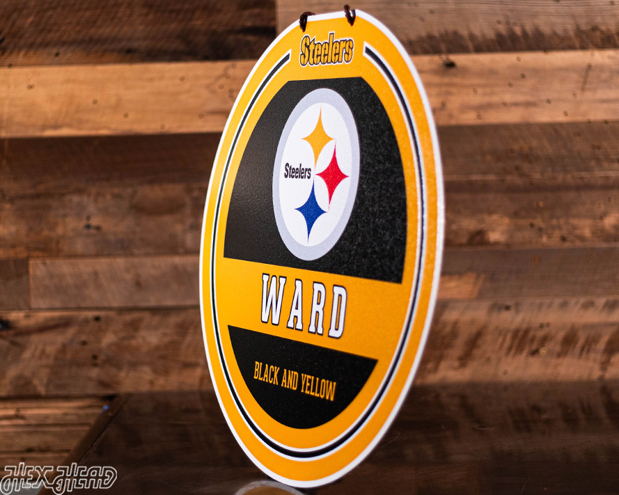 Pittsburgh Steelers Personalized Monogram Metal Art