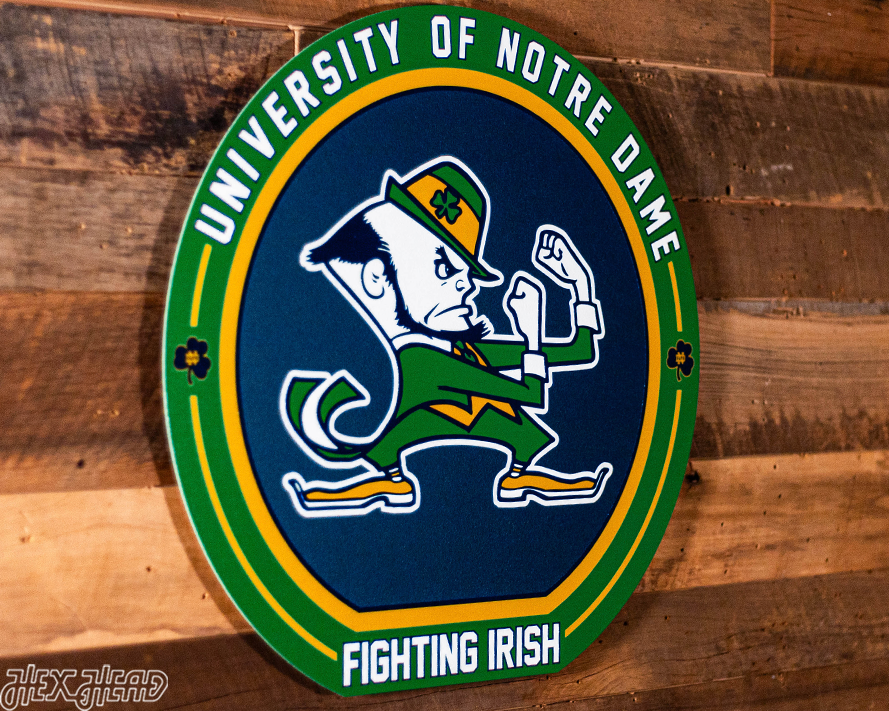 VARSITY Collection- SINGLE layer Notre Dame Fighting Irish Metal Wall Art