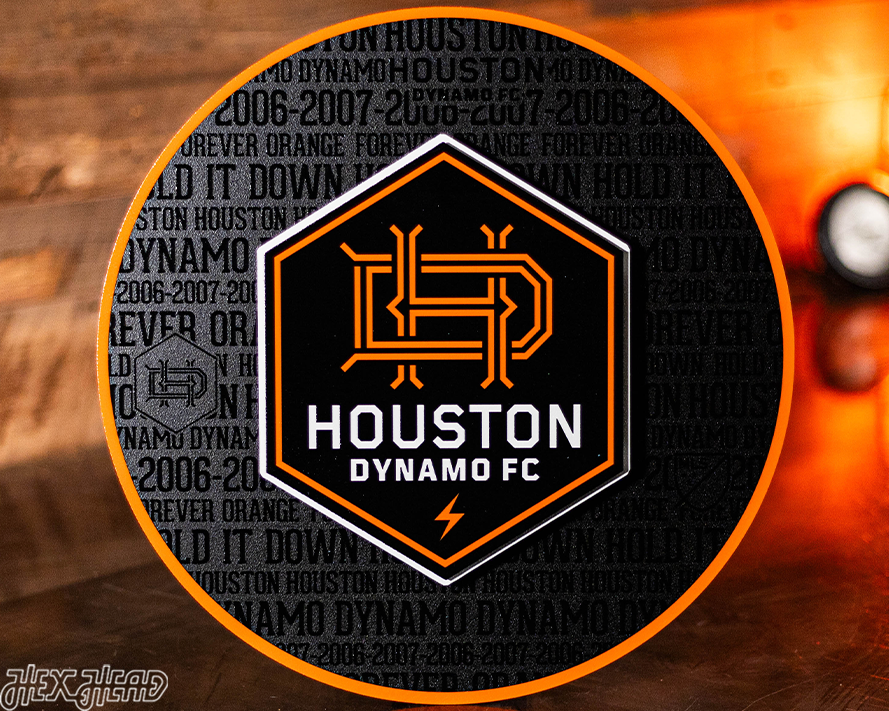 Houston Dynamo CRAFT SERIES 3D Embossed Metal Wall Art