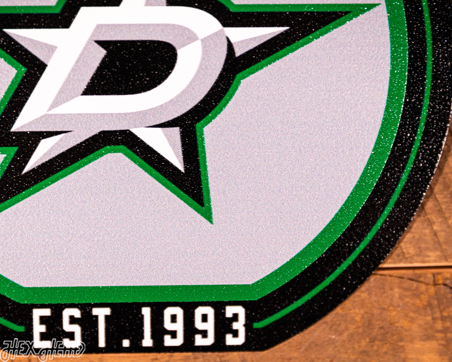 Dallas Stars "Double Play" On the Shelf or on the Wall Art