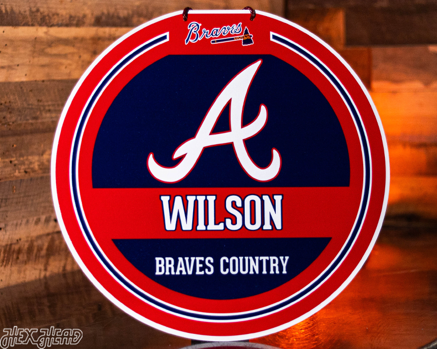 Atlanta Braves Personalized Monogram Metal Art