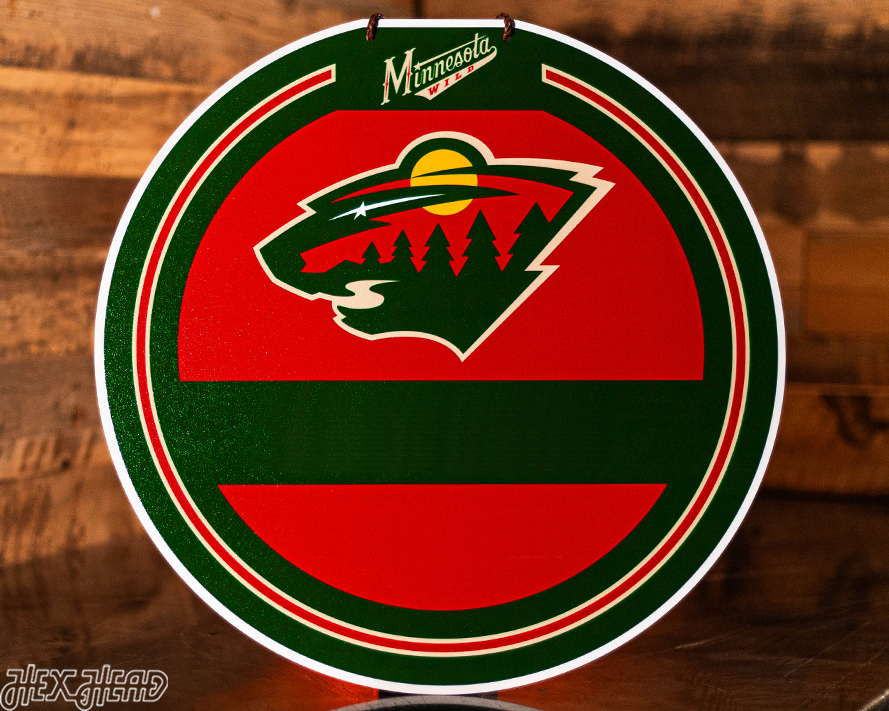 Minnesota Wild Personalized Monogram Metal Art