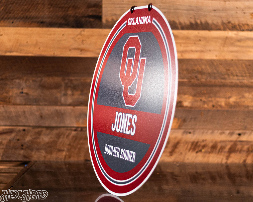 Oklahoma Sooners Personalized Monogram Metal Art