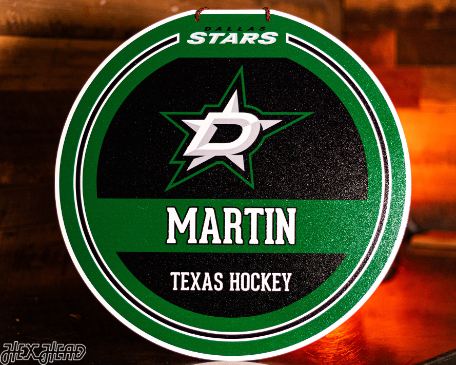 Dallas Stars Personalized Monogram Metal Art