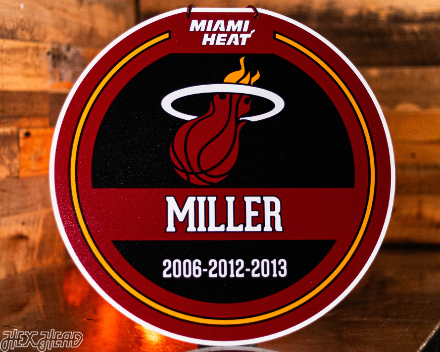 Miami Heat Personalized Monogram Metal Art