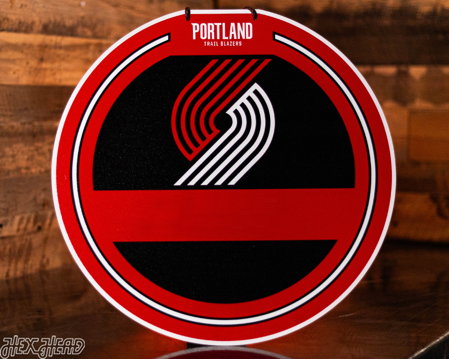 Portland Trail Blazers Personalized Monogram Metal Art