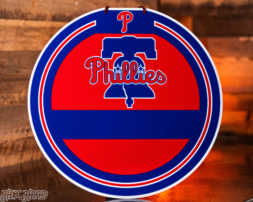 Philadelphia Phillies Personalized Monogram Metal Art