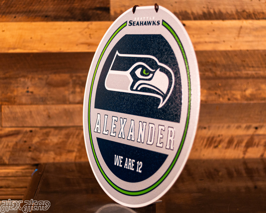 Seattle Seahawks Personalized Monogram Metal Art