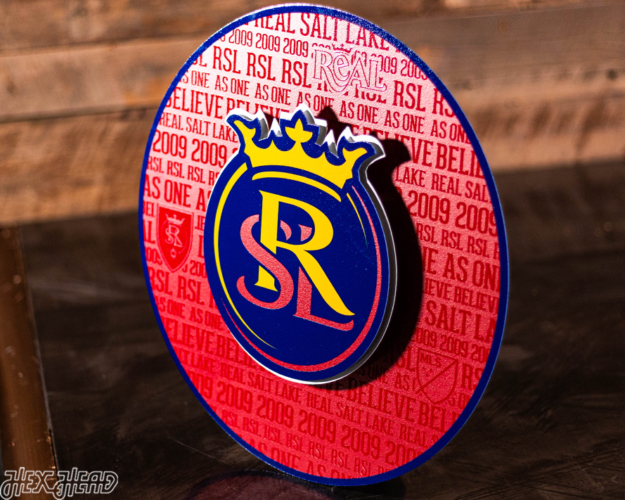 Real Salt Lake CRAFT SERIES 3D Embossed Metal Wall Art