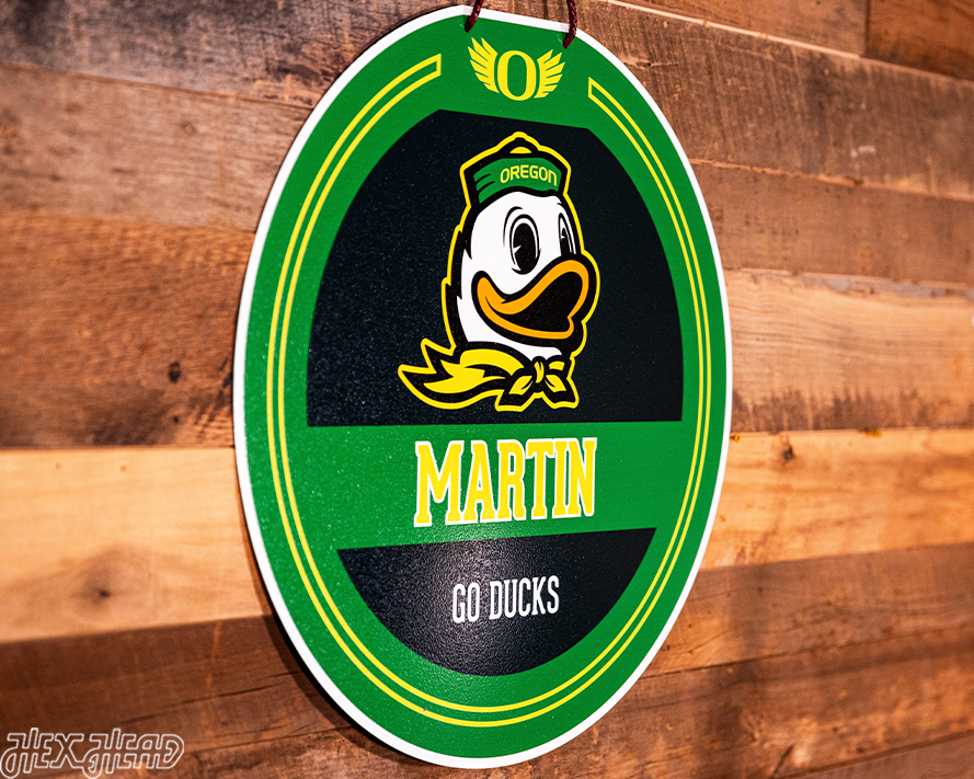 Oregon Ducks Personalized Monogram Metal Art