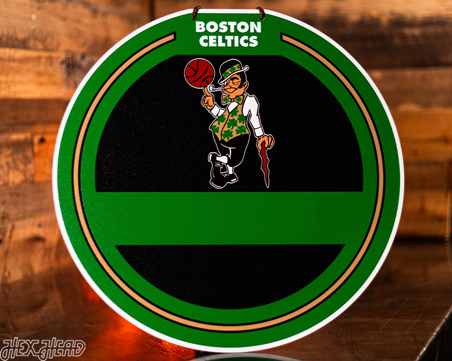 Boston Celtics Personalized Monogram Metal Art