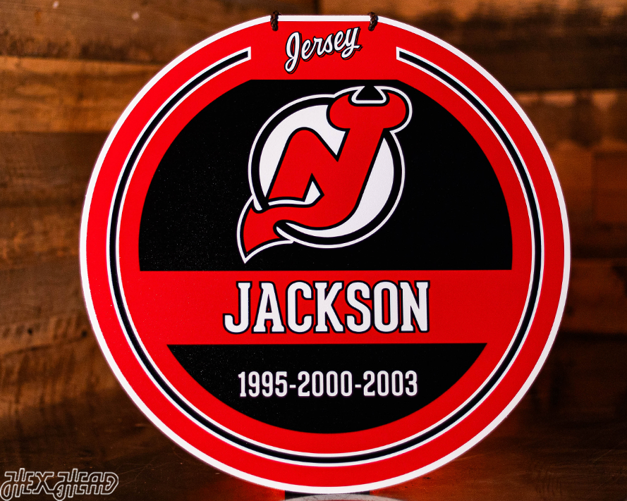 New Jersey Devils Personalized Monogram Metal Art