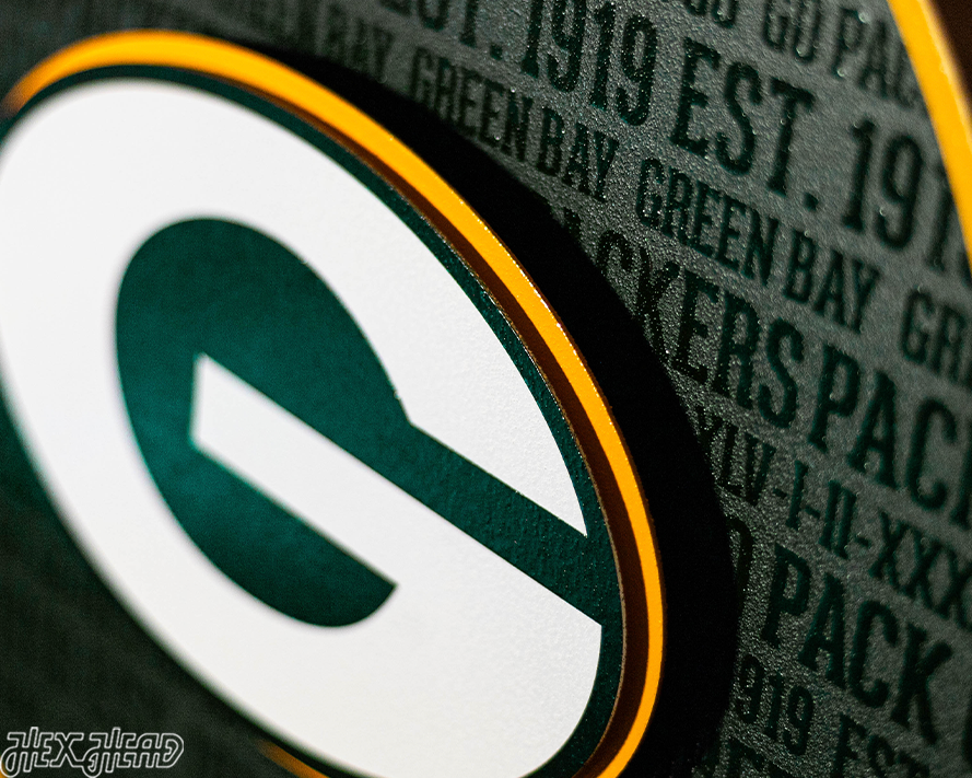 Green Bay Packers CRAFT SERIES 3D Embossed Metal Wall Art